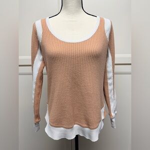 Free People Waffle Knit Long Sleeve Shirt Size XS GREAT Condition Casual